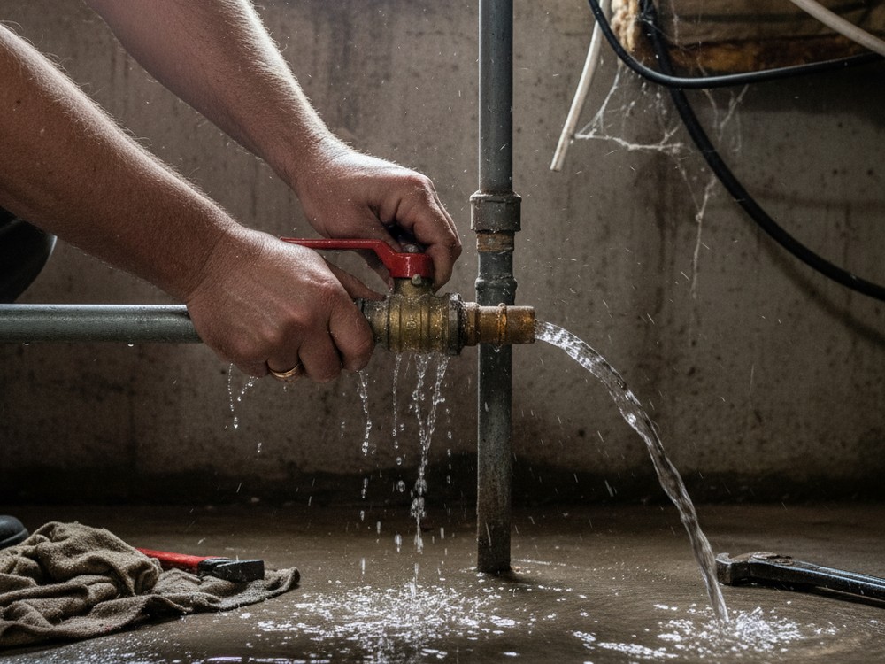 Coupure d'eau d'urgence par un plombier à Bourges